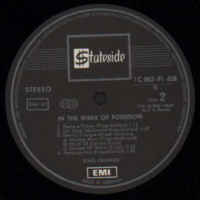 King Crimson : In The Wake Of Poseidon (LP, Album, Gat)