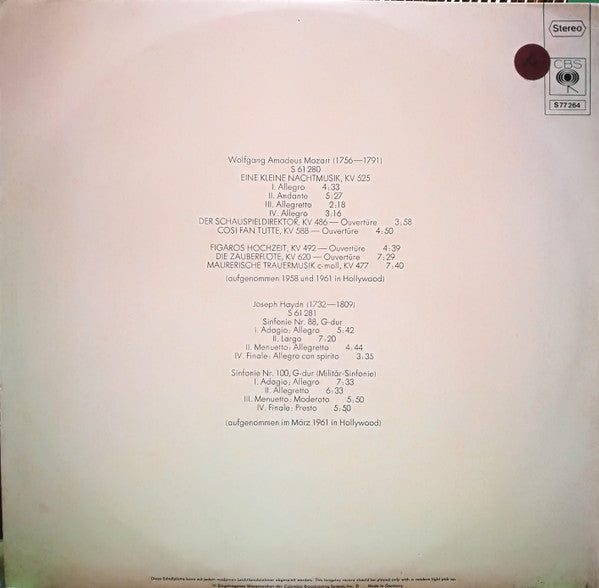 Bruno Walter : Bruno Walter Dirigiert Conducts Dirige Mozart Und Haydn (2xLP, Comp)