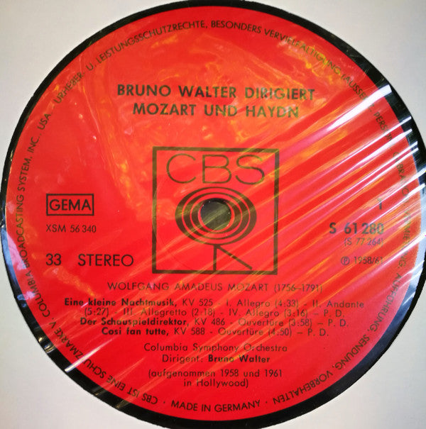 Bruno Walter : Bruno Walter Dirigiert Conducts Dirige Mozart Und Haydn (2xLP, Comp)