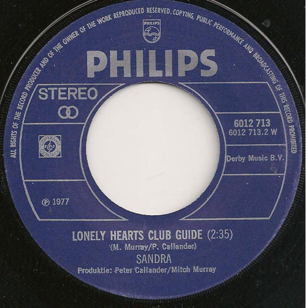 Sandra Reemer : This Is Your Heartbeat / Lonely Hearts Club Guide (7", Single)