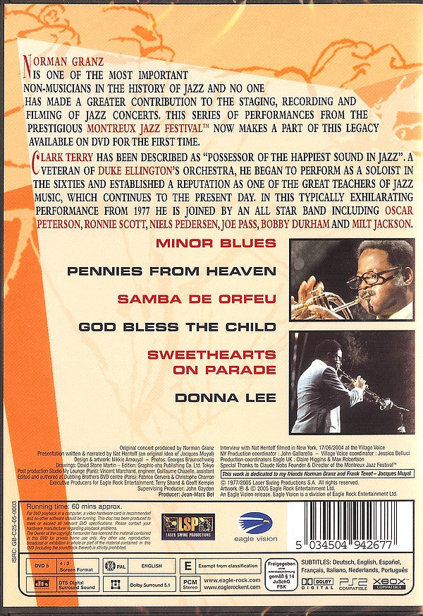 Clark Terry Sextet : Norman Granz' Jazz In Montreux Presents Clark Terry Sextet '77 (DVD-V, RM, Multichannel, PAL)