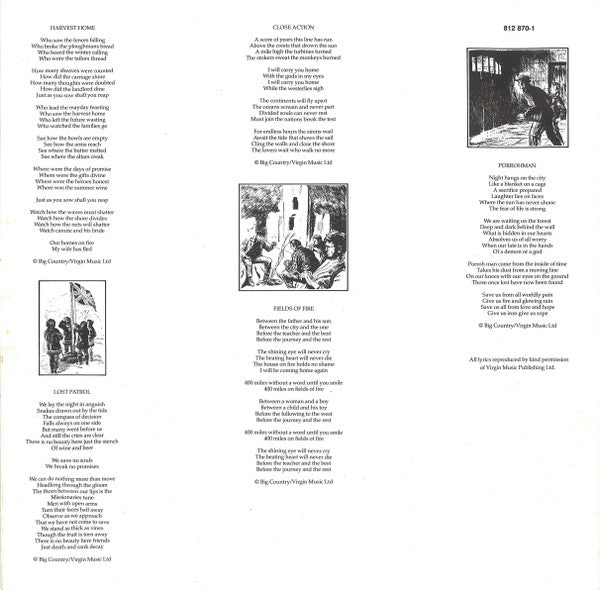 Big Country : The Crossing (LP, Album, Blu)