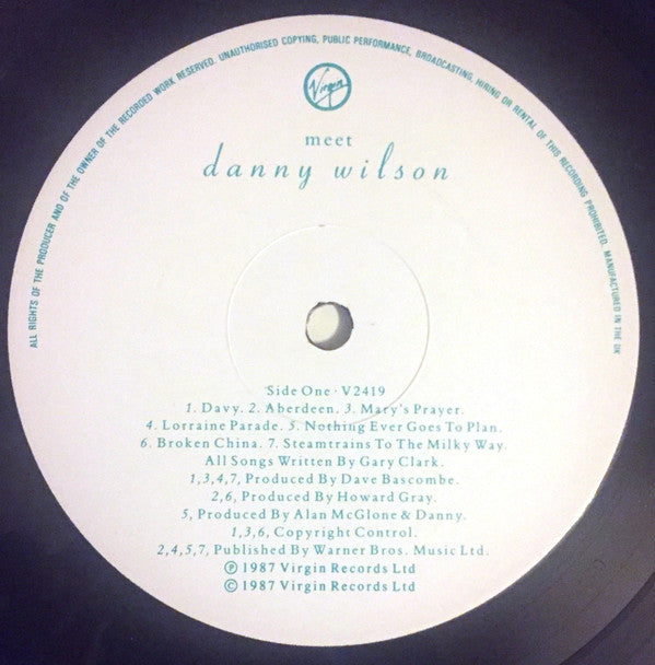 Danny Wilson (2) : Meet Danny Wilson (LP, Album, Non)