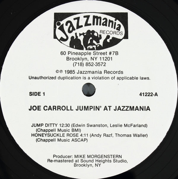 Joe Carroll : Jumpin' At Jazzmania (LP, RM)