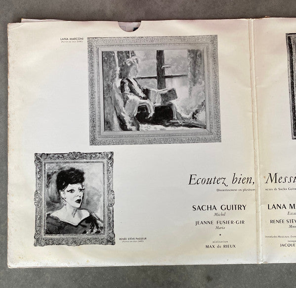 Sacha Guitry : Ecoutez Bien,Messieurs....Divertissement en Plusieurs Actes (2xLP, Album, Mono)