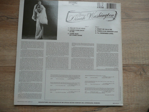 Dinah Washington : The Complete Dinah Washington Vol.12 1954 (LP, Comp)