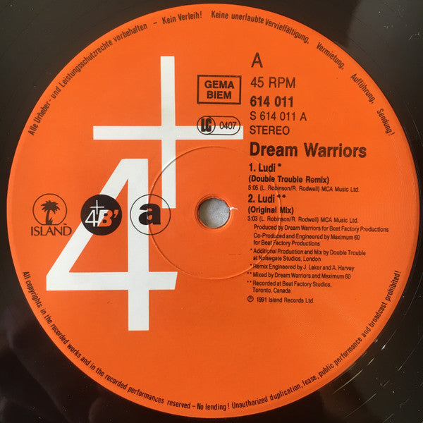 Dream Warriors : Ludi (12", Maxi)
