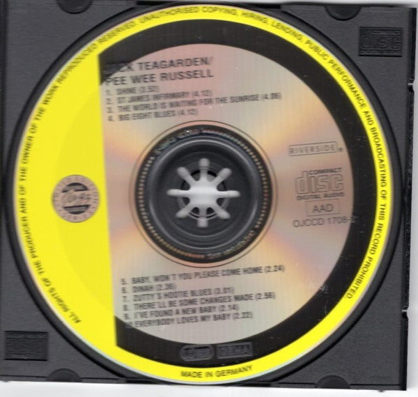 Jack Teagarden And His Big Eight / Pee Wee Russell Rhythmakers : Jack Teagarden's Big Eight / Pee Wee Russell's Rhythmakers (CD, Comp, RE)