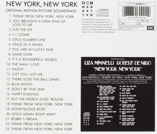 Liza Minnelli, Robert De Niro : New York, New York (Original Motion Picture Score) (CD, Album, RE)