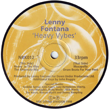 Lenny Fontana : Heavy Vybes (12")