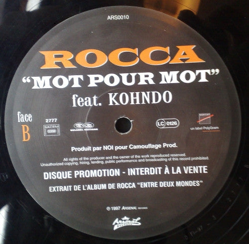 Rocca (3) : Mot Pour Mot (12", Promo)