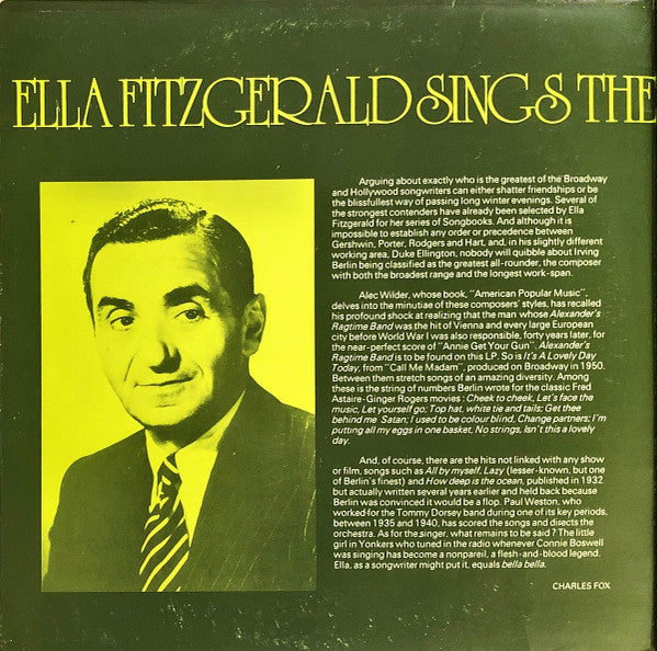 Ella Fitzgerald : Sings The Irving Berlin Songbook (2xLP, Album, Gat)