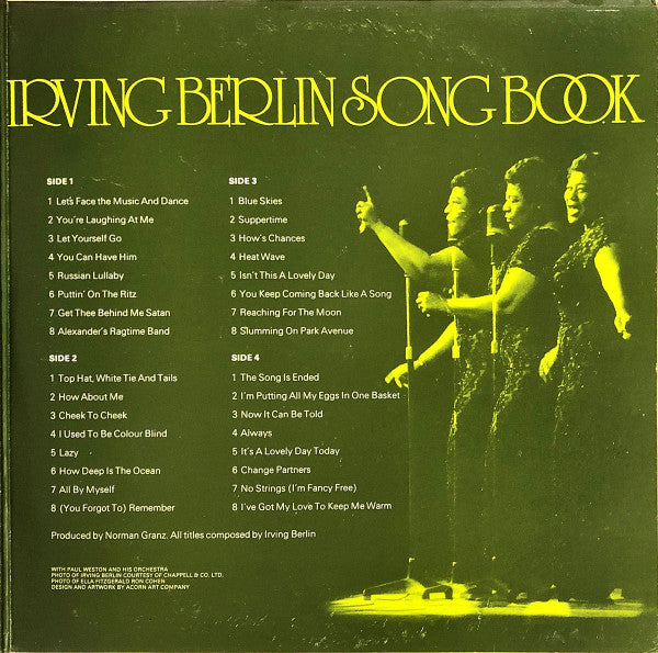 Ella Fitzgerald : Sings The Irving Berlin Songbook (2xLP, Album, Gat)