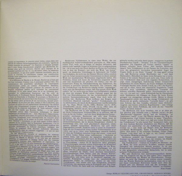 Ludwig van Beethoven • Isaac Stern / Daniel Barenboim / New York Philharmonic : Violin Concerto (LP, Album)