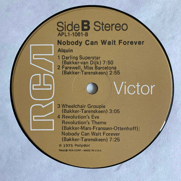 Alquin : Nobody Can Wait Forever (LP, Album)