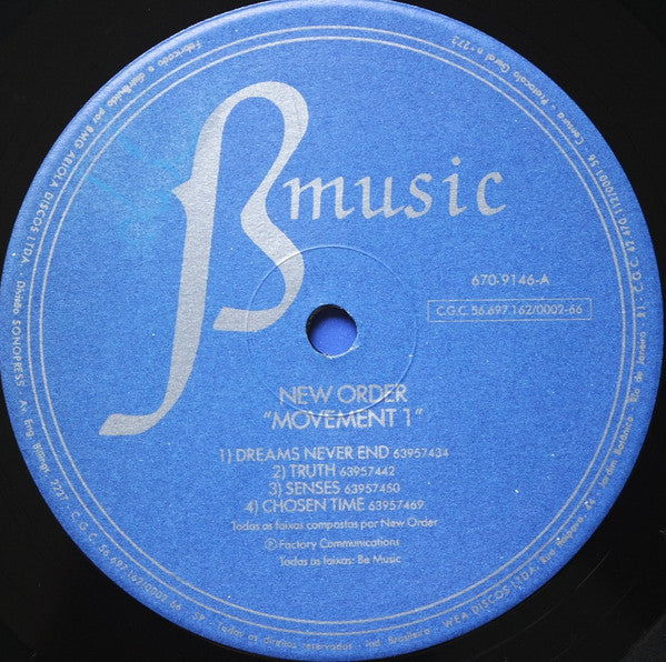 New Order : Movement (LP, Album, RE)