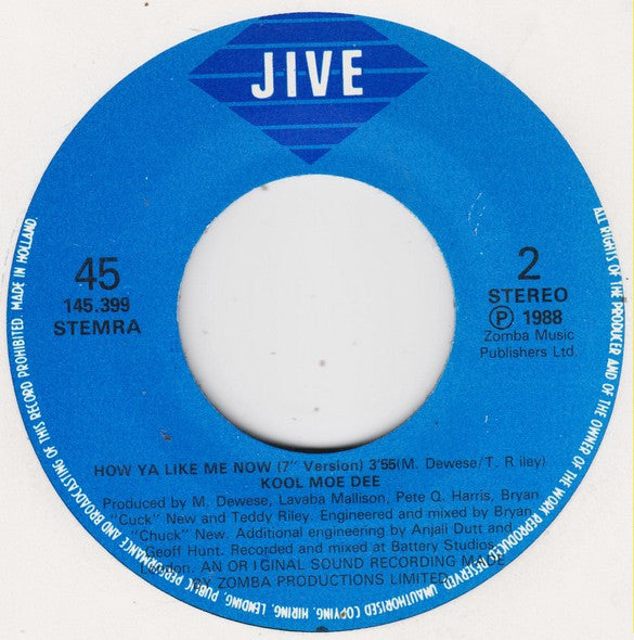 Kool Moe Dee : Wild Wild West (7", Single)