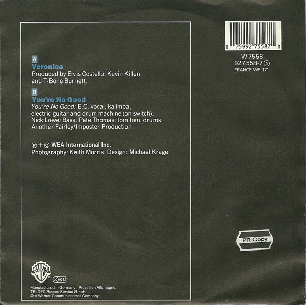 Elvis Costello : Veronica (7", Single)