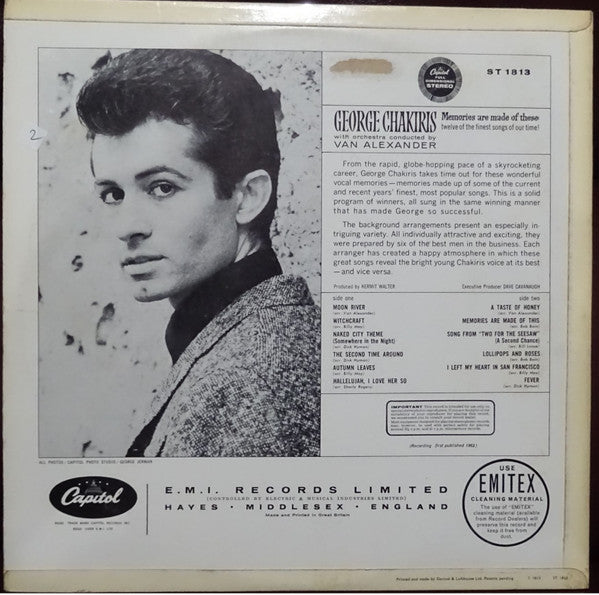 George Chakiris : Memories Are Made Of These: Twelve Of The Finest Songs Of Our Time (LP)