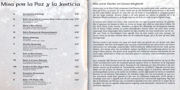 Ariel Ramirez : Misa Por La Paz Y La Justicia (CD, Album, S/Edition, Ora)