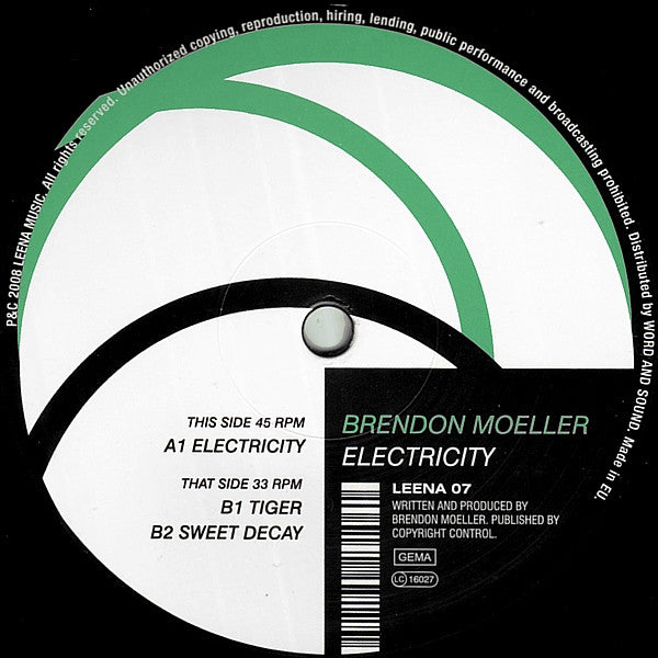 Brendon Moeller : Electricity (12")