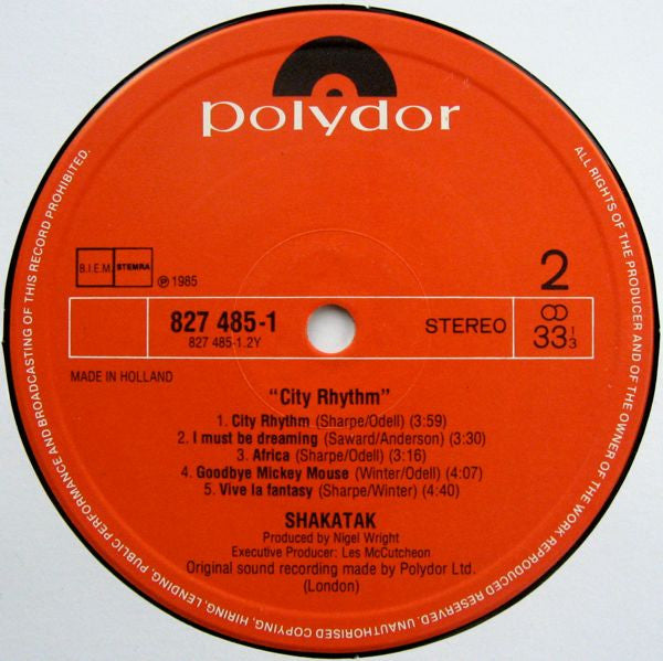 Shakatak : City Rhythm (LP, Album)