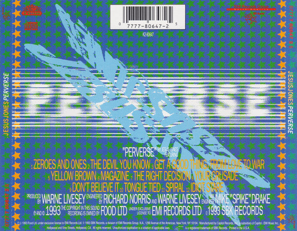 Jesus Jones : Perverse (CD, Album)
