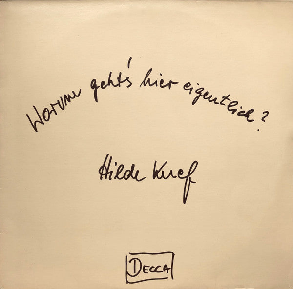 Hildegard Knef : Worum Geht's Hier Eigentlich? (LP, Album)