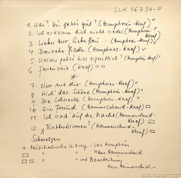 Hildegard Knef : Worum Geht's Hier Eigentlich? (LP, Album)
