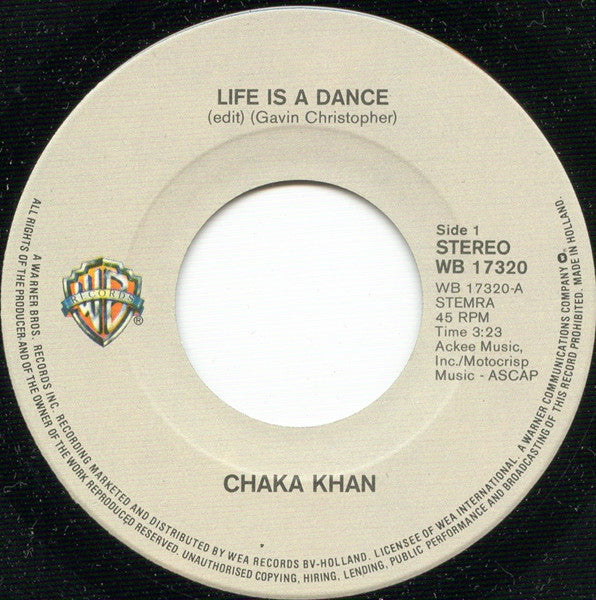 Chaka Khan : Life Is A Dance / Some Love (7")
