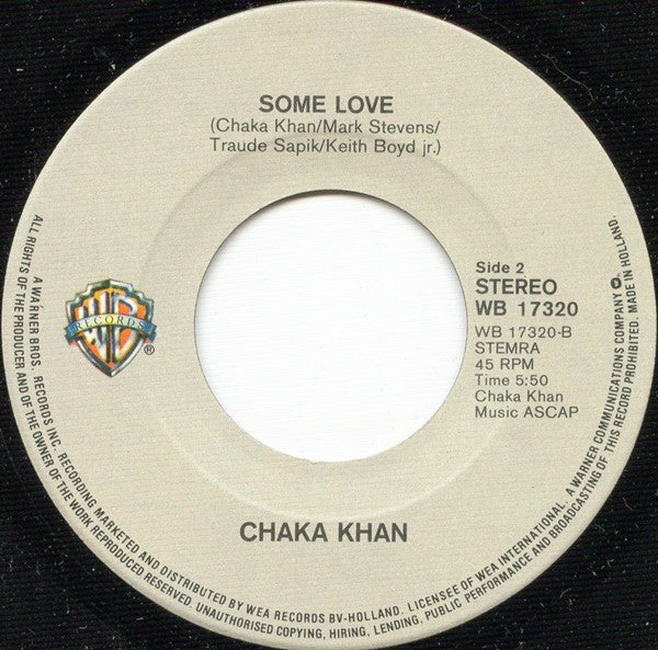 Chaka Khan : Life Is A Dance / Some Love (7")
