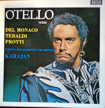 Giuseppe Verdi - Mario del Monaco, Renata Tebaldi, Aldo Protti, Wiener Philharmoniker ; Herbert von Karajan : Othello (3xLP, RP + Box)