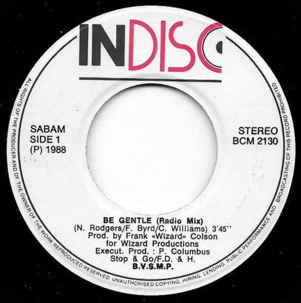 B.V.S.M.P. : Be Gentle (7", Single)