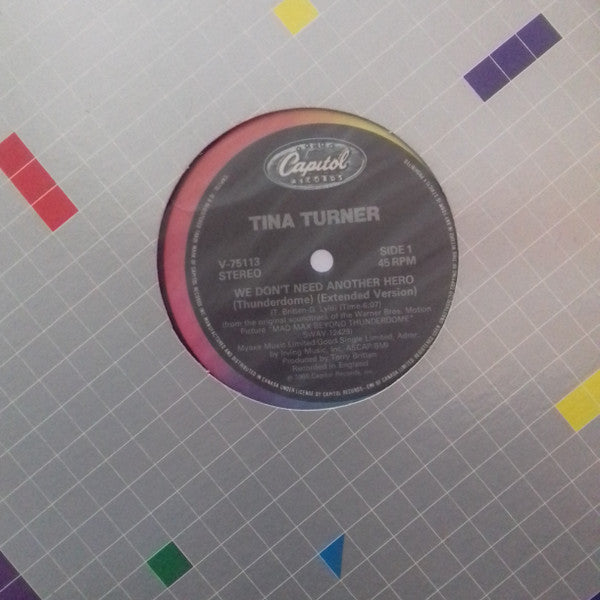 Tina Turner : We Don't Need Another Hero (Thunderdome) (12")
