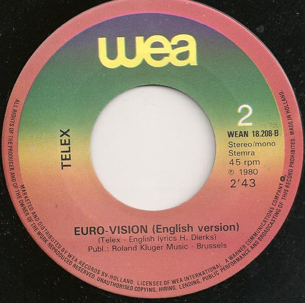 Telex : Euro-Vision (7", Single)