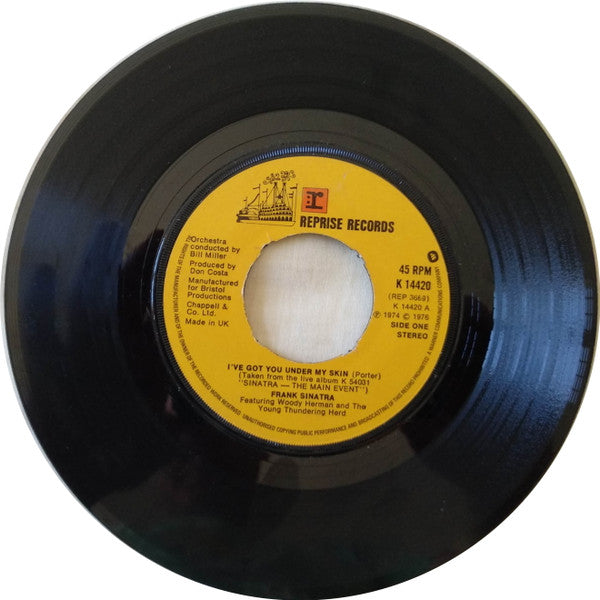 Frank Sinatra Featuring Woody Herman & The Young Thundering Herd : I've Got You Under My Skin (7", Single, 4P )