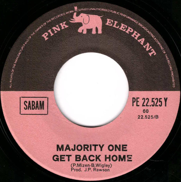 Majority One : Because I Love / Get Back Home (7", Single)