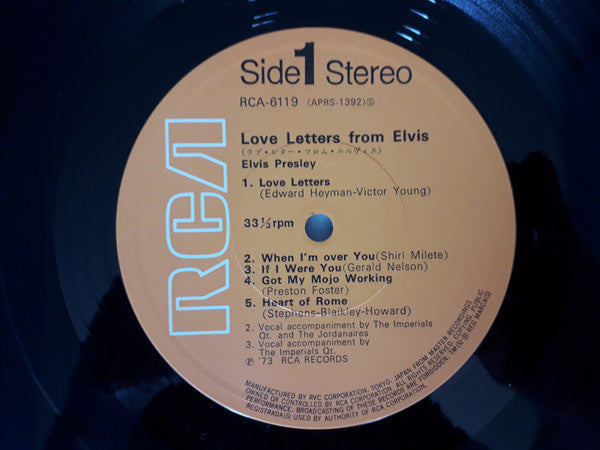Elvis Presley : Love Letters From Elvis (LP, Album, RE)