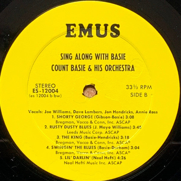 Joe Williams, Dave Lambert (3), Jon Hendricks, Annie Ross Plus The Basie Band* : Sing Along With Basie (LP, Album, RE, Bes)