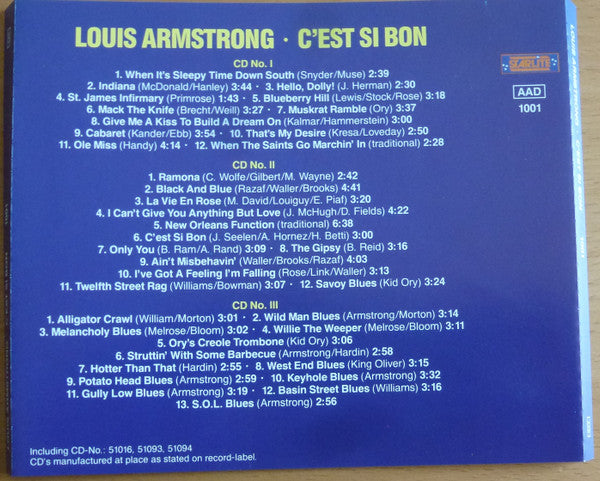 Louis Armstrong : C'est Si Bon (3xCD, Comp)