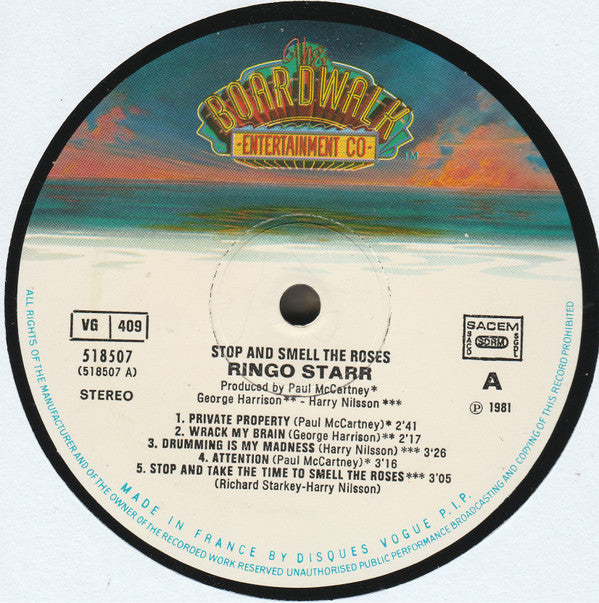 Ringo Starr : Stop And Smell The Roses (LP, Album)
