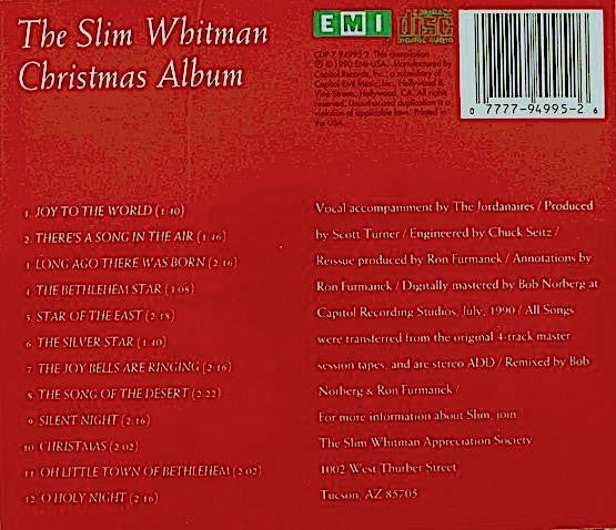 Slim Whitman : The Slim Whitman Christmas Album (CD, Album, RE)