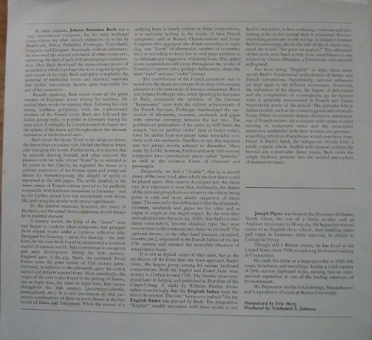 Johann Sebastian Bach, Joseph Payne : The Six English Suites (3xLP)
