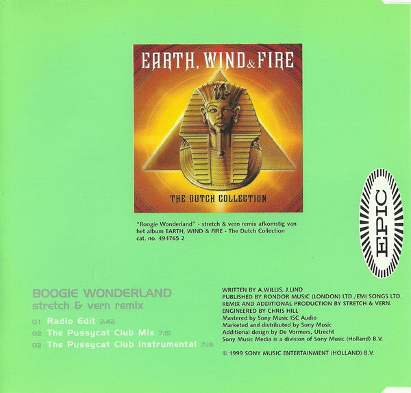 Earth, Wind & Fire With The Emotions : Boogie Wonderland (Stretch & Vern Remix) (CD, Maxi)