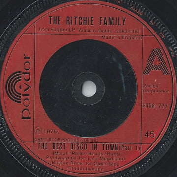 The Ritchie Family : The Best Disco In Town (7", Single, Sol)