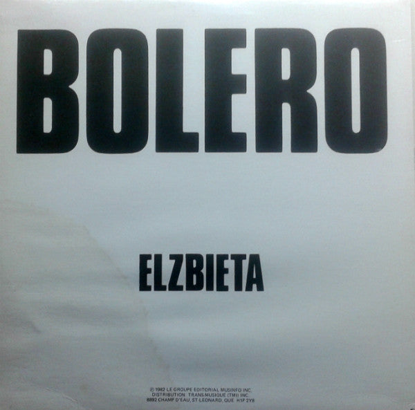 Elzbieta : Bolero (12", Maxi)