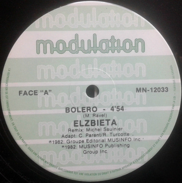 Elzbieta : Bolero (12", Maxi)