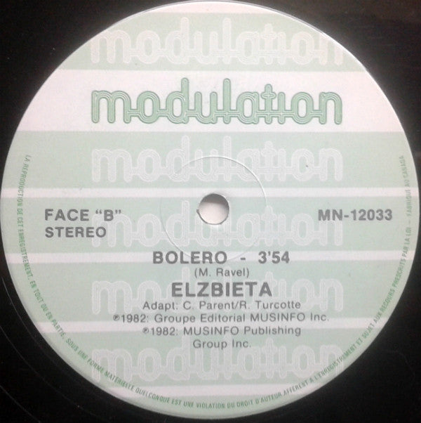 Elzbieta : Bolero (12", Maxi)