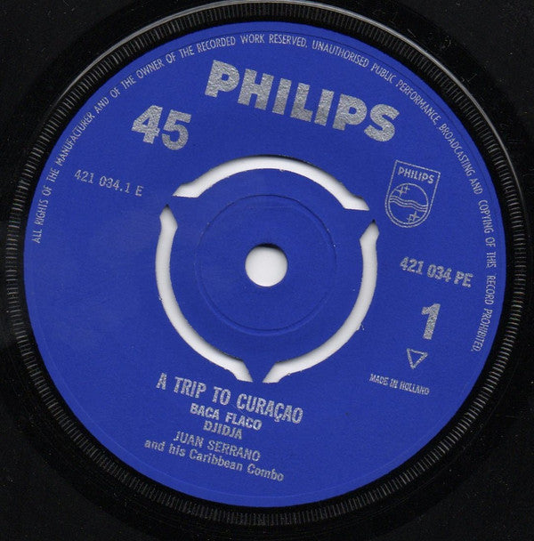 Juan Serrano And His Caribbean Combo : A Trip To Curaçao (7")