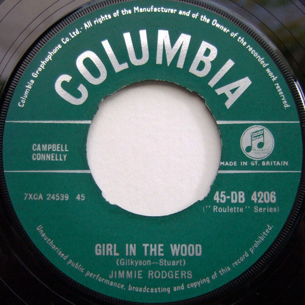 Jimmie Rodgers (2) : Woman From Liberia (7", Single)